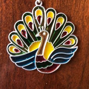 Peacock window sun catcher
